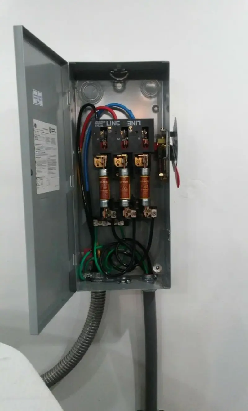 Three-phase disconnect switch installed for Electrical Wiring & Rewiring in Palatine